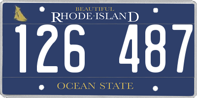 RI license plate 126487