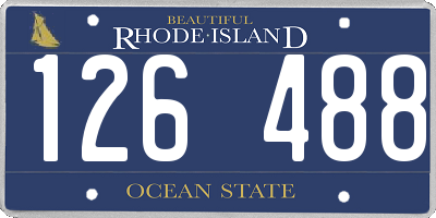 RI license plate 126488