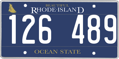 RI license plate 126489