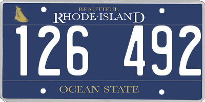 RI license plate 126492