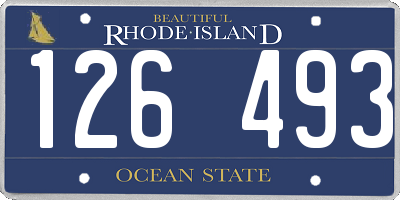 RI license plate 126493