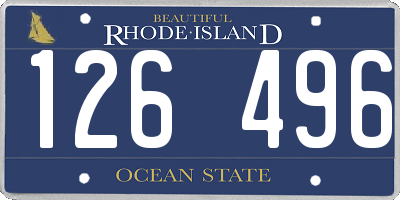 RI license plate 126496