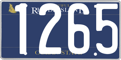 RI license plate 1265