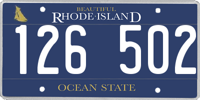 RI license plate 126502