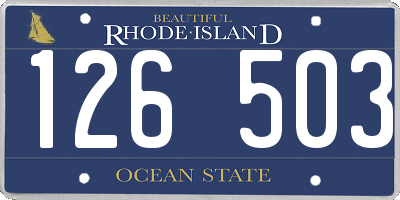 RI license plate 126503