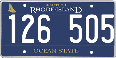 RI license plate 126505