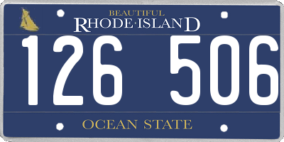 RI license plate 126506