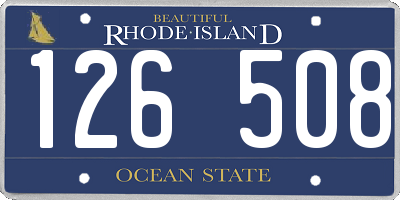 RI license plate 126508