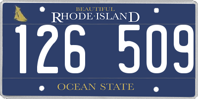 RI license plate 126509