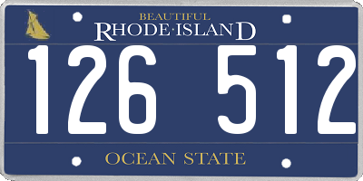 RI license plate 126512