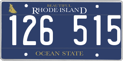 RI license plate 126515