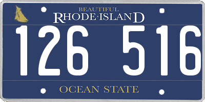 RI license plate 126516