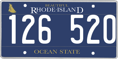 RI license plate 126520
