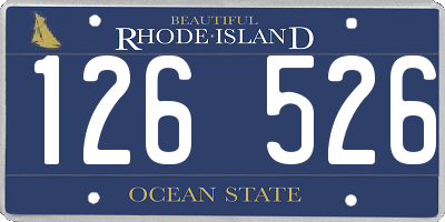 RI license plate 126526