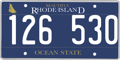 RI license plate 126530