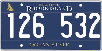 RI license plate 126532