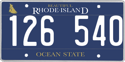 RI license plate 126540