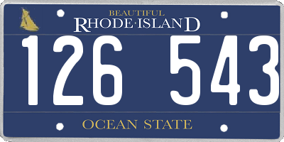 RI license plate 126543