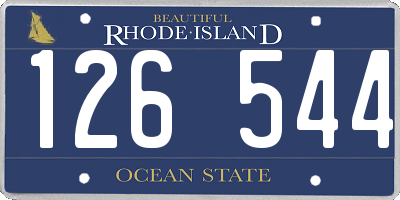 RI license plate 126544