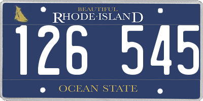 RI license plate 126545