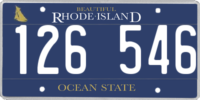 RI license plate 126546