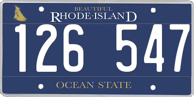 RI license plate 126547