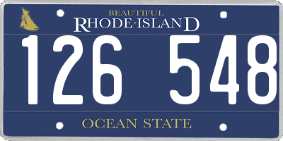 RI license plate 126548