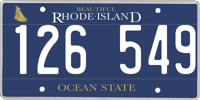 RI license plate 126549