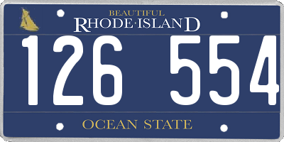 RI license plate 126554