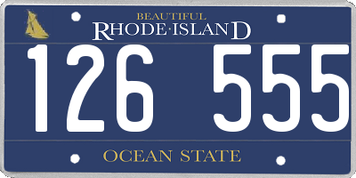 RI license plate 126555