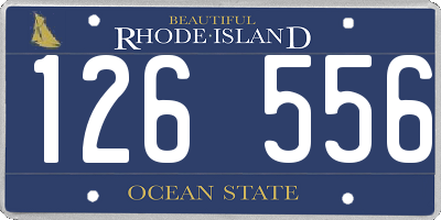 RI license plate 126556