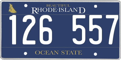 RI license plate 126557