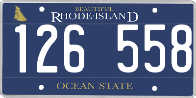 RI license plate 126558