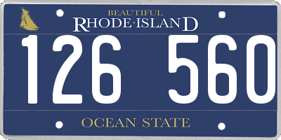 RI license plate 126560