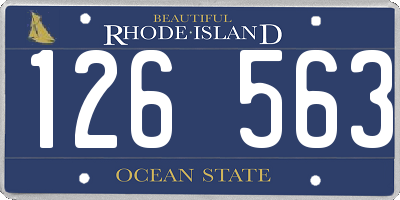 RI license plate 126563