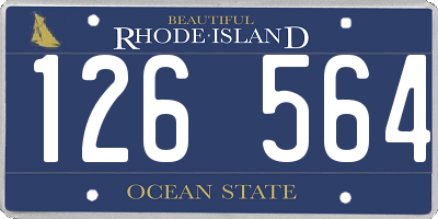 RI license plate 126564
