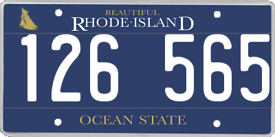 RI license plate 126565