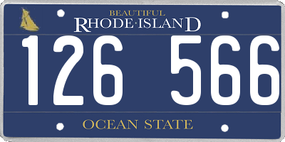 RI license plate 126566