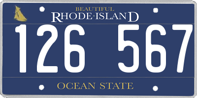 RI license plate 126567