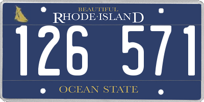 RI license plate 126571