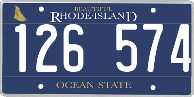 RI license plate 126574
