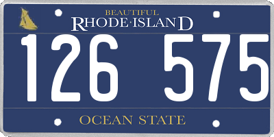 RI license plate 126575