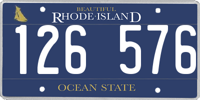 RI license plate 126576