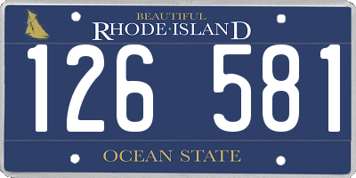 RI license plate 126581