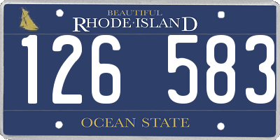 RI license plate 126583