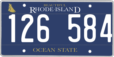 RI license plate 126584