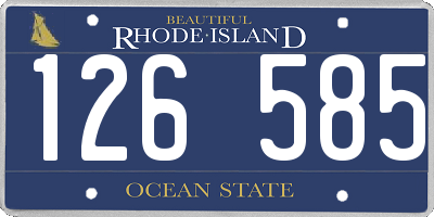 RI license plate 126585