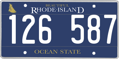 RI license plate 126587