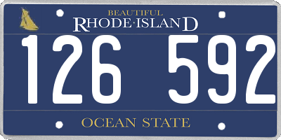RI license plate 126592