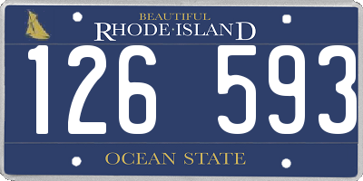 RI license plate 126593